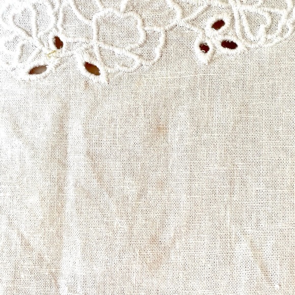 Linen Eyelet Broderie Flutter Sleeve Blouse - Picture 16 of 16